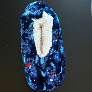 Blue Kids stitch slippers with Cartoon Print